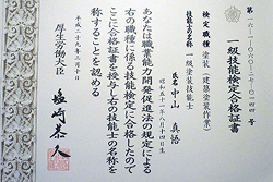 国家資格一級塗装技能士
