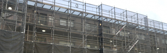 マンション工事の様子
