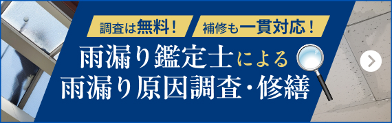 雨漏り鑑定士による雨漏り原因調査・修繕