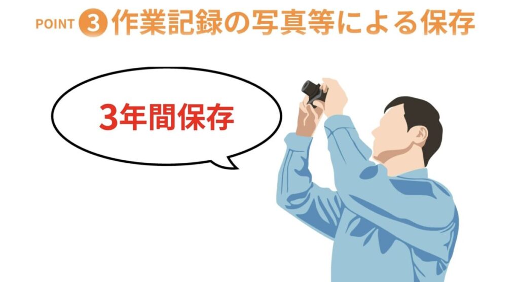 ポイント3　作業記録の写真等による保存