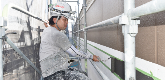 塗装工事の様子