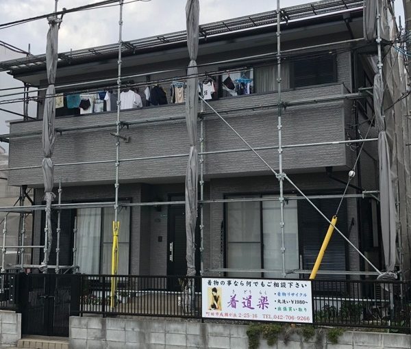 大阪府堺市　外壁塗装　屋根塗装　付帯部塗装　足場設置　飛散防止ネット