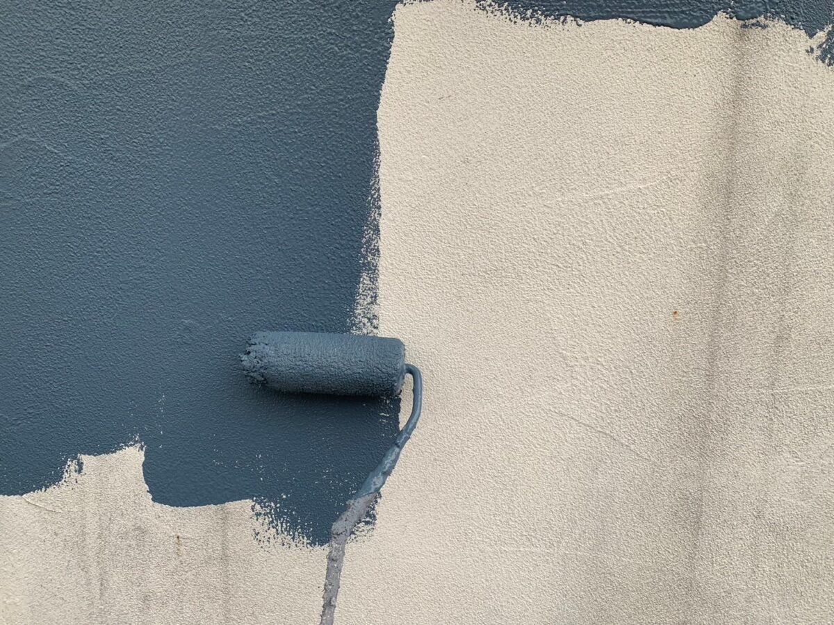 大阪府堺市　S様邸　外壁塗装工事　付帯部　門塀の下塗り～中塗り～上塗り～コーティング剤塗布