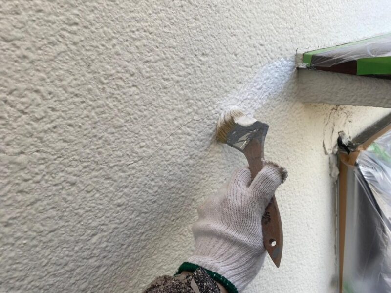 大阪府堺市 T様邸 外壁塗装・屋根修理工事　外壁クラック補修