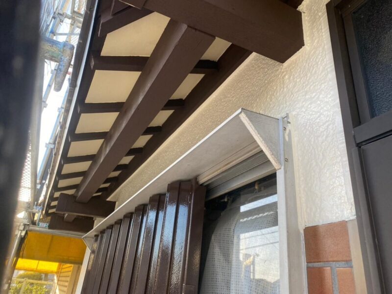 大阪府堺市　T様邸　外壁塗装・屋根修理工事　付帯部　軒天井と小屋組の塗装