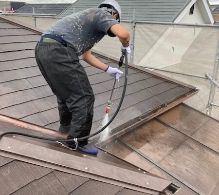 大阪府堺市　T様邸　屋根塗装・外壁塗装工事　水漏れを防ぐ雨樋清掃