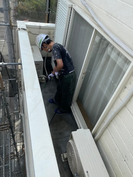 大阪府堺市　T様邸　屋根・外壁塗装工事　足場組み立て設置〜高圧洗浄
