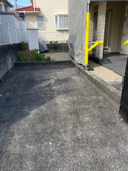 車庫の土間コンクリートを洗浄しました｜大阪府堺市南区