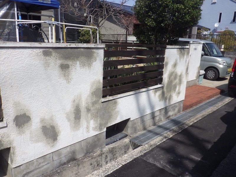 補修したところのパターン付け 吹き付け塗装｜大阪府堺市南区
