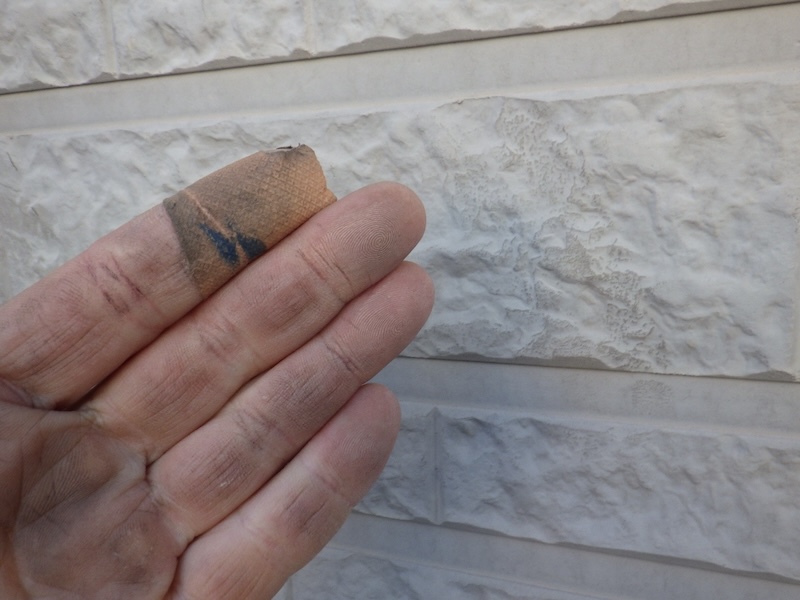 大阪府堺市北区|劣化調査 汚れの目立ちやチョーキング現象