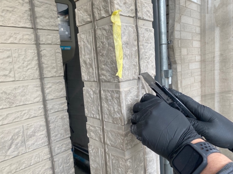 外壁の目地コーキングを打ち替えました！万能型シーリングSRシールS70｜大阪府堺市北区