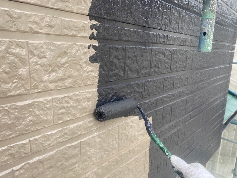 大阪府堺市北区｜外壁の仕上げ塗装！アレスダイナミックTOPで上塗りしました