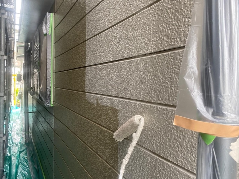 大阪府堺市北区｜外壁の仕上げ塗装！アレスダイナミックTOPで上塗りしました