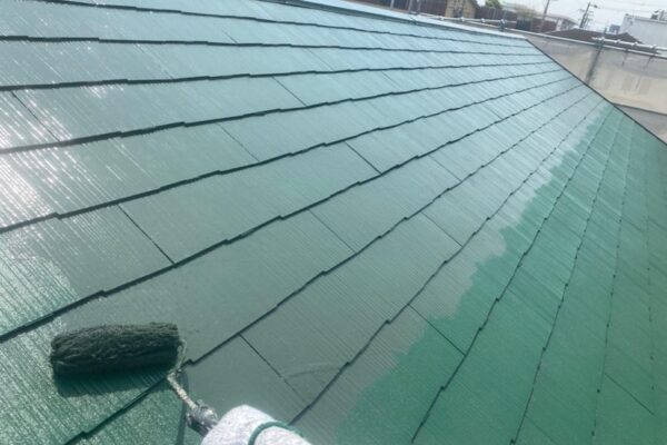 大阪府堺市北区｜スレート屋根の仕上げ ブラックからグリーンにイメージチェンジしました！