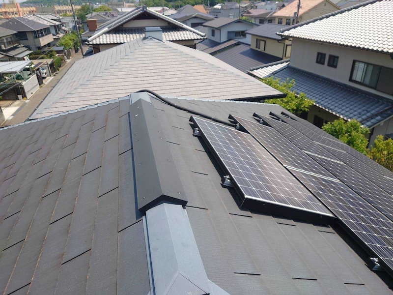 大阪府和泉市緑ヶ丘|棟板金の釘打込みとシーリング処理を行いました!