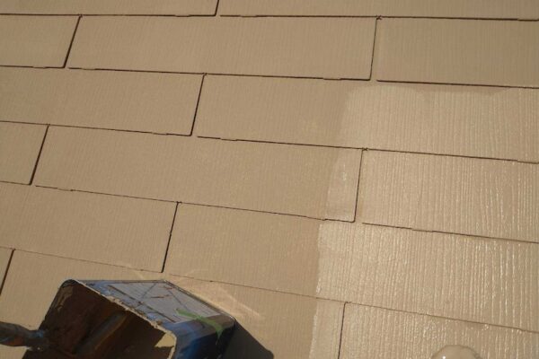 大阪府和泉市緑ヶ丘｜スレートの塗装3回目 上塗り工程、屋根塗装の回数について