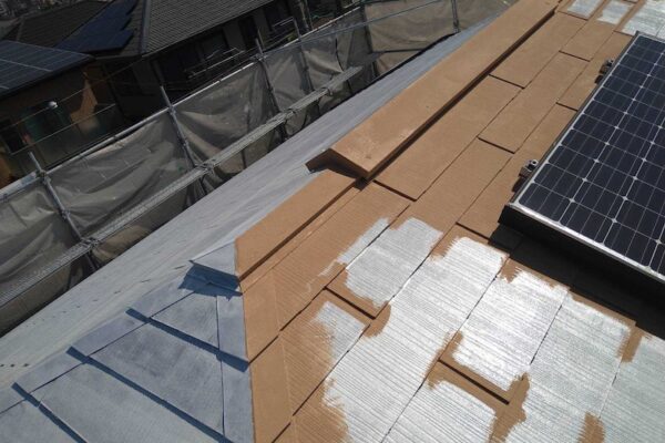 スレートの塗装2回目 中塗り工程をレポート！｜大阪府和泉市緑ヶ丘