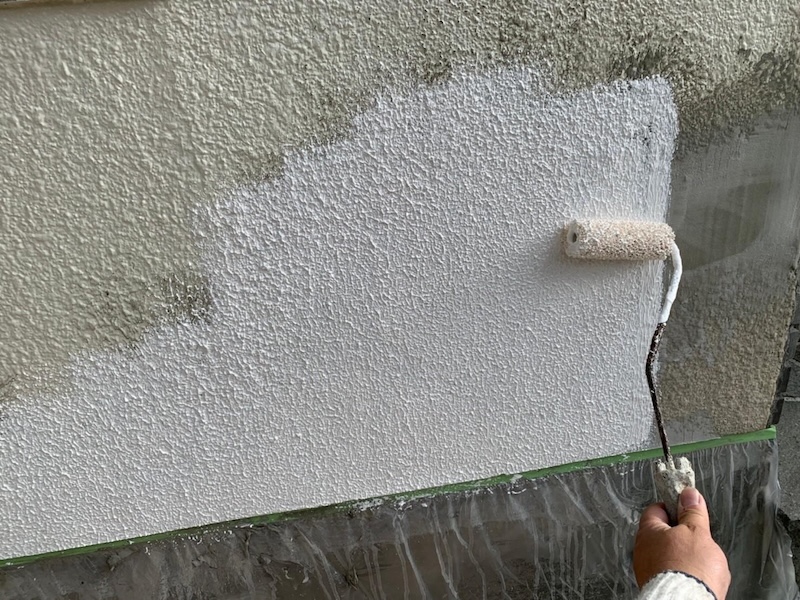 門塀補修 剥離部撤去〜モルタル塗り〜フィラー塗布|大阪府堺市南区