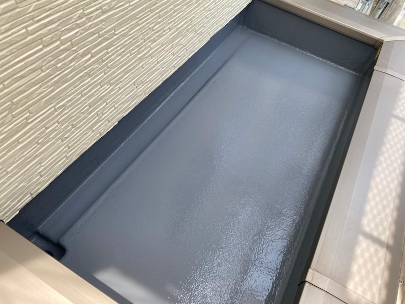 大阪府堺市中区|パラペットのトップコート再塗装・屋根塗装・外壁塗装工事 施工後をレポート
